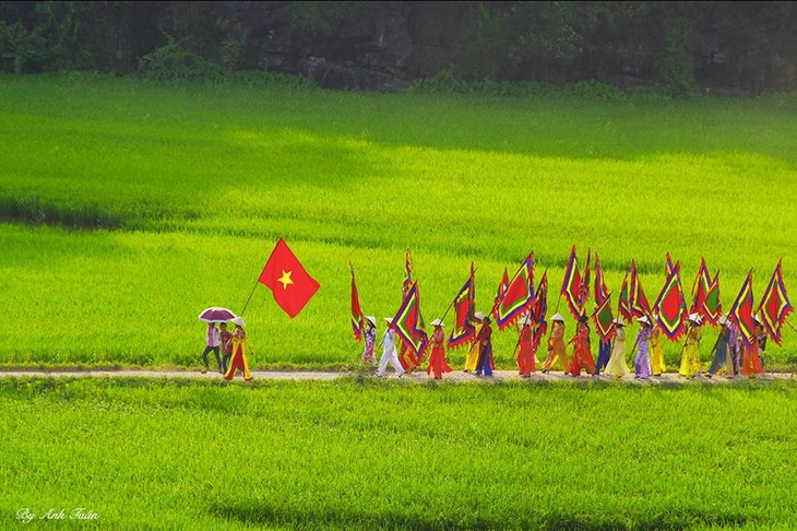The procession ritual of Thai Vi Temple Festival - ảnh 4